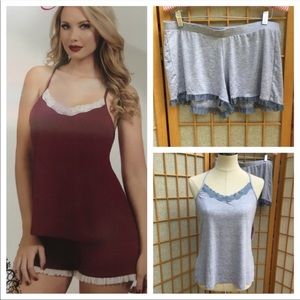 Seven till Midnight Knit Jersey Lace Lounge Wesr SZ L